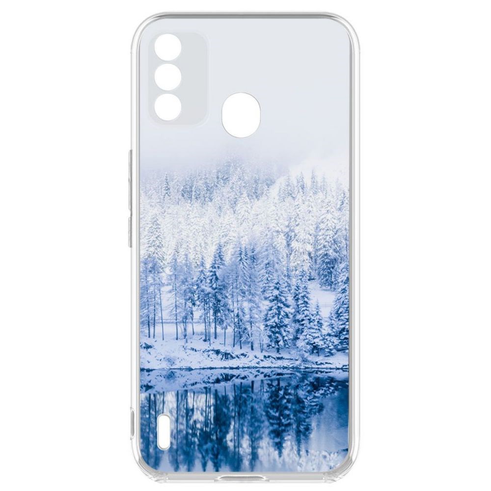 

Чехол-накладка Krutoff Clear Case Зимняя река для ITEL A48, Прозрачный