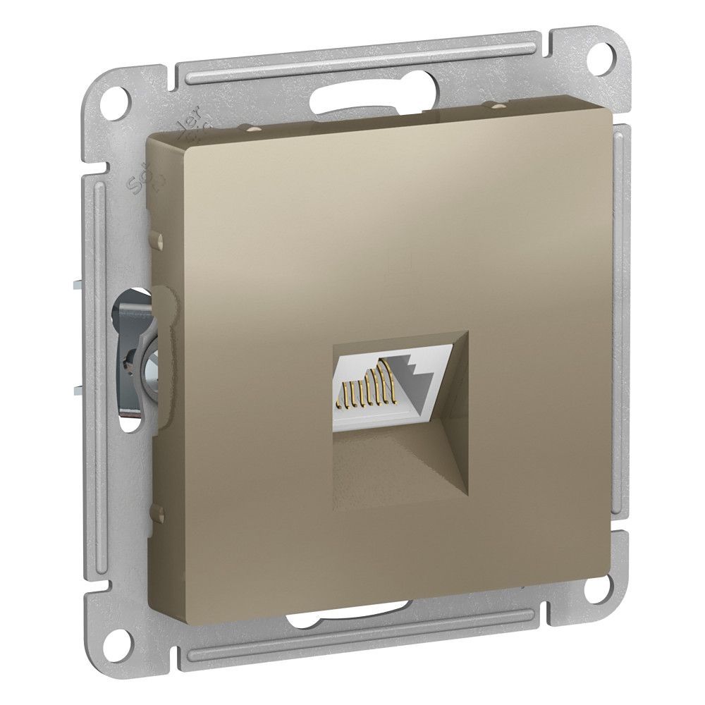 

SE AtlasDesign Шампань Розетка компьютерная RJ45, механизм ATN000583, Золотистый, AtlasDesign2