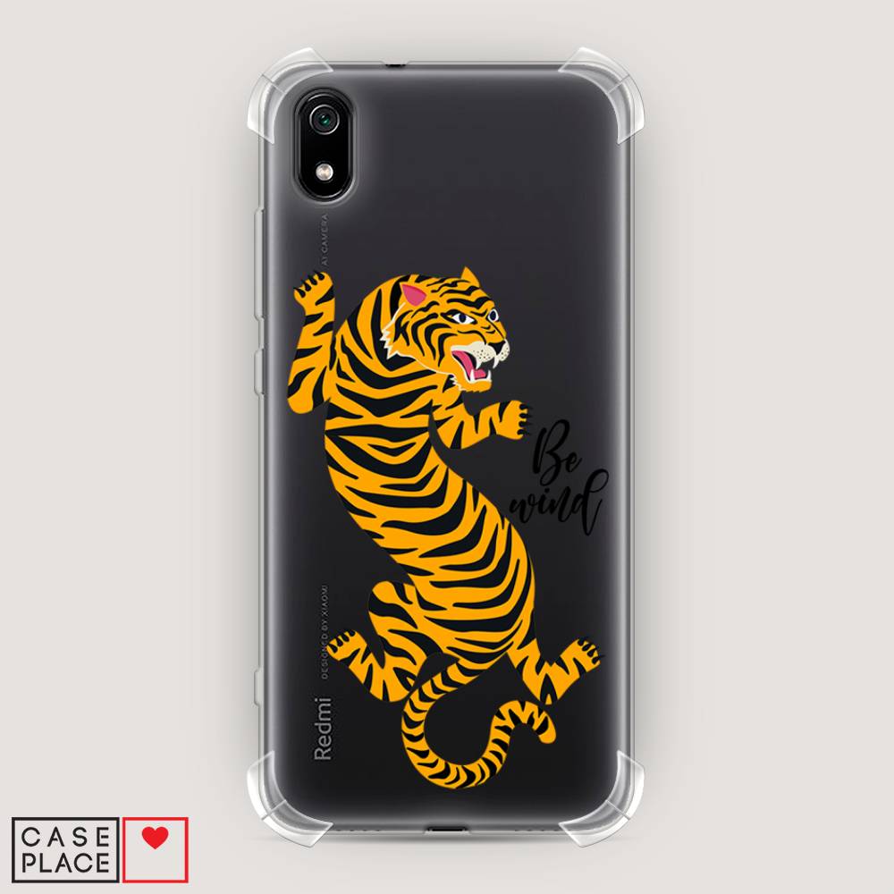 фото Противоударный силиконовый чехол "tiger be wind" на xiaomi redmi 7a awog