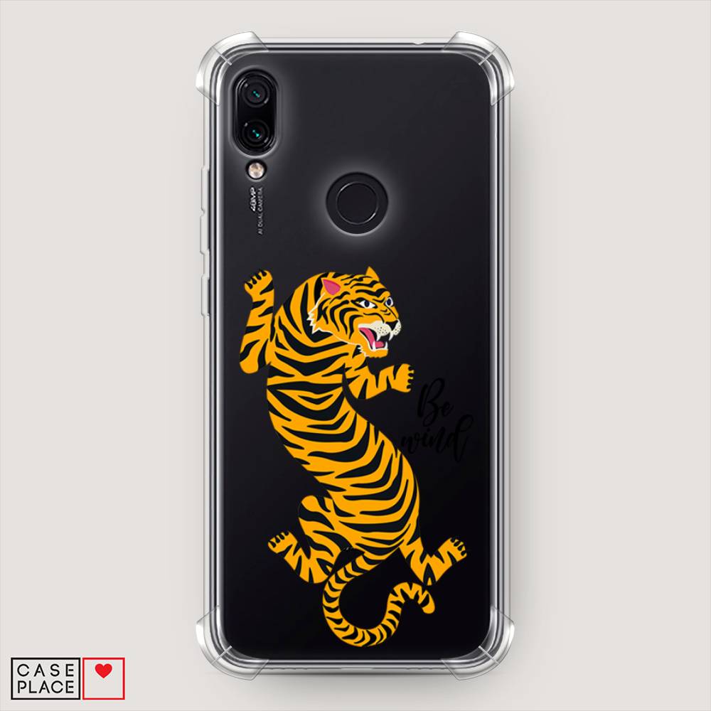 фото Противоударный силиконовый чехол "tiger be wind" на xiaomi redmi 7 awog