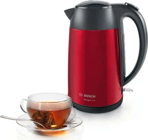 Чайник электрический Bosch TWK3P424 1.7 л черный, красный чайник со свистком из нержавеющей стали доляна горошек 2 8 л красный
