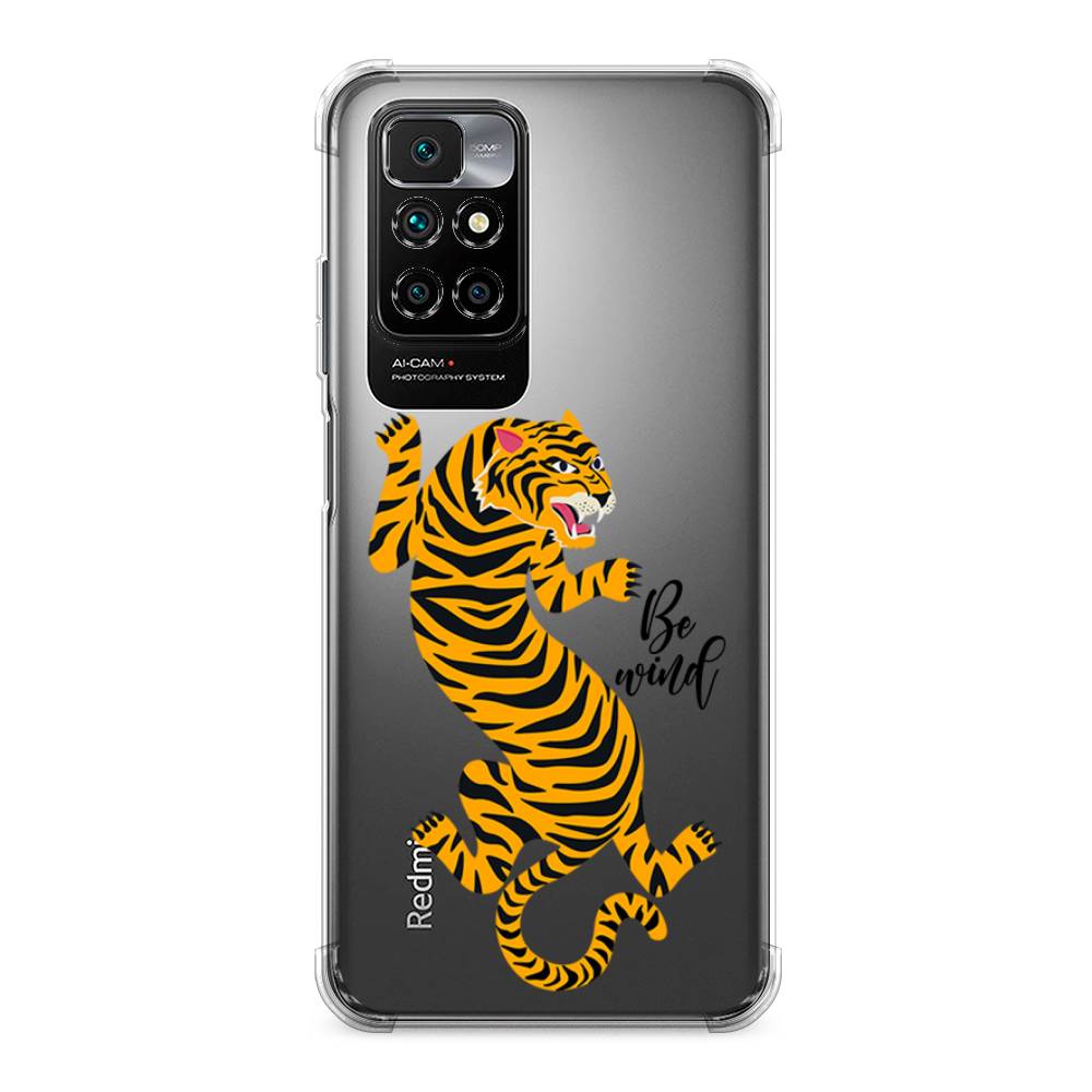 

Чехол Awog на Xiaomi Redmi 10 "Tiger be wind", Разноцветный