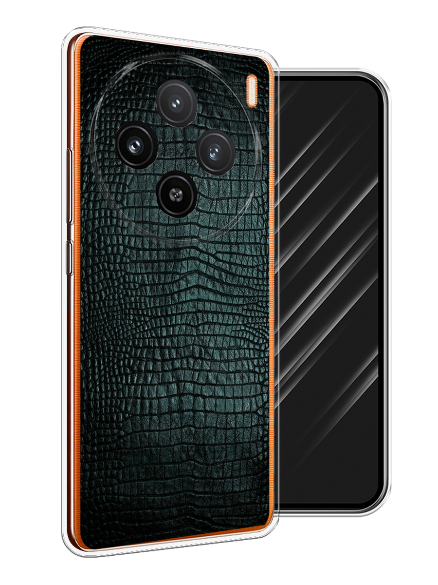 

Чехол Awog на Vivo X100 "Черная змея", Черный;серый;голубой, 2611750-1