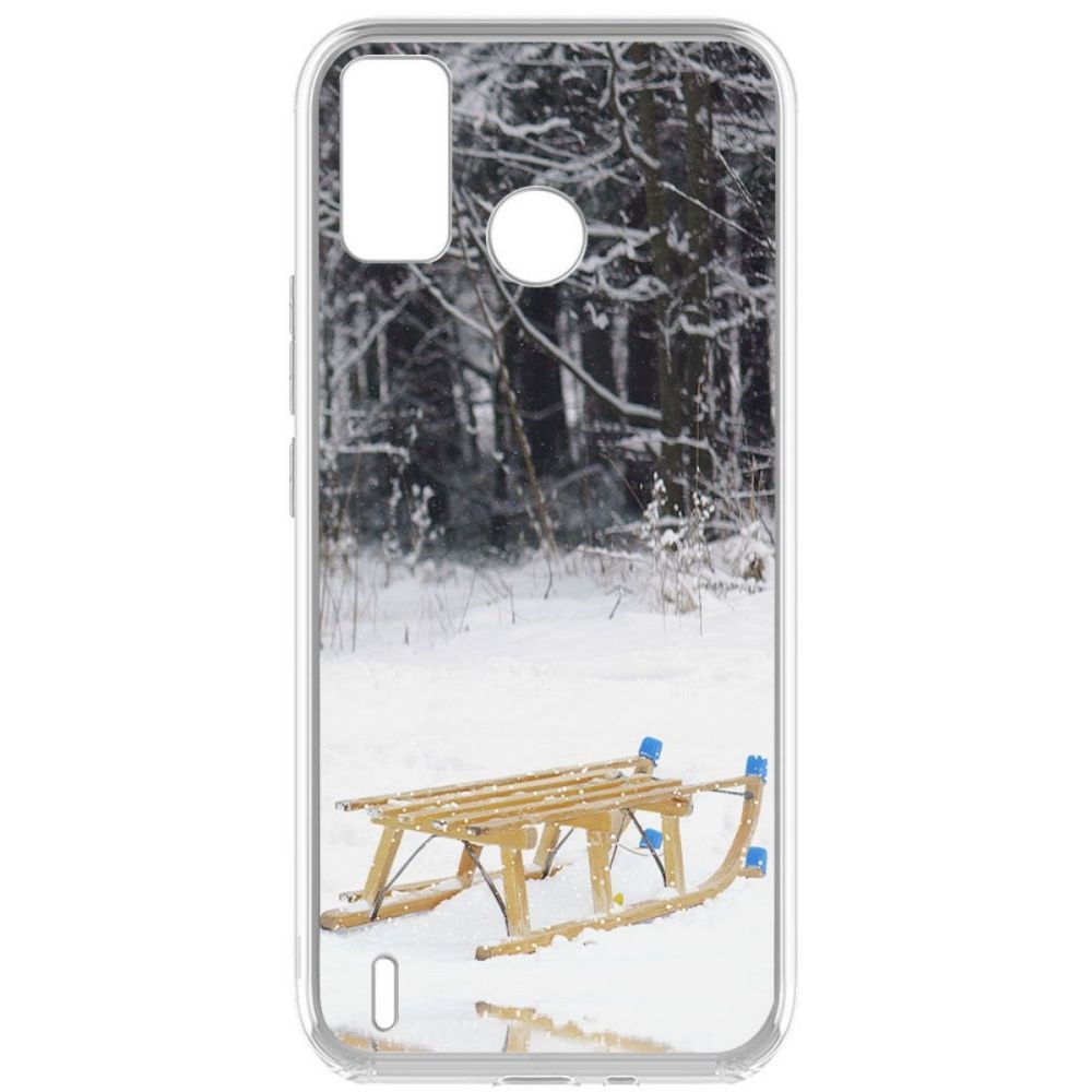 

Чехол-накладка Krutoff Clear Case Санки для Tecno Spark 6 Go