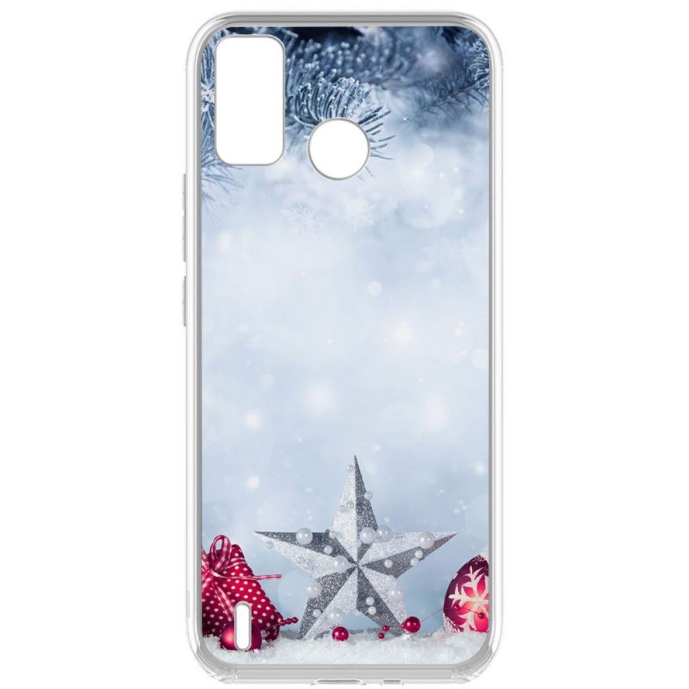 

Чехол-накладка Krutoff Clear Case Новогодняя звезда для Tecno Spark 6 Go