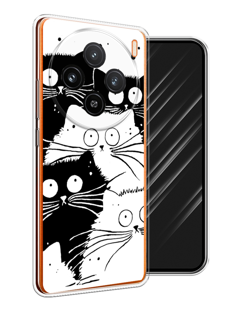 

Чехол Awog на Vivo X100 "Коты черно-белые", Черный;белый, 2611750-1