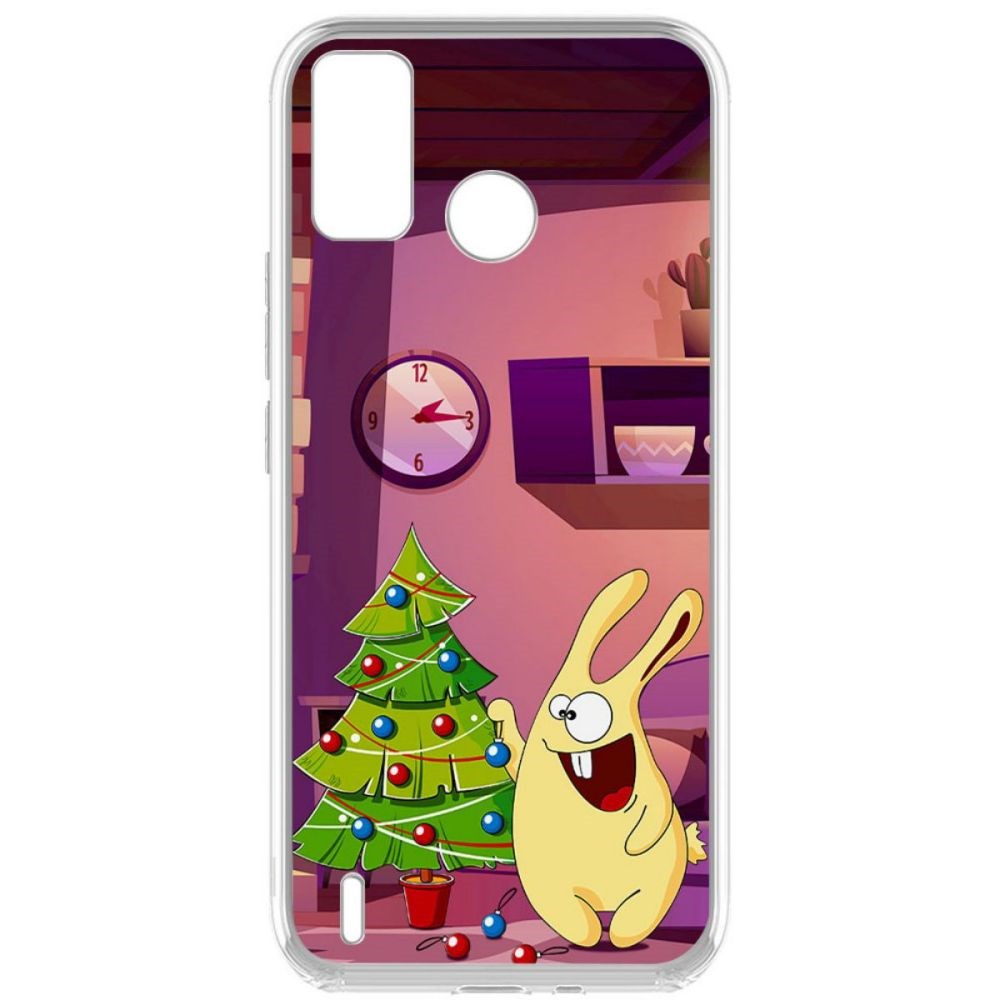 

Чехол-накладка Krutoff Clear Case Кролик для Tecno Spark 6 Go