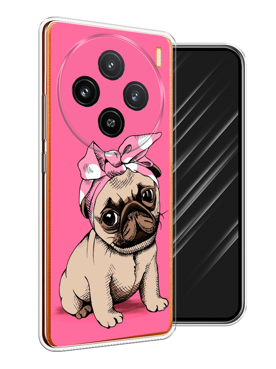 

Чехол Awog на Vivo X100 "Dog Pin-Up", Розовый;бежевый, 2611750-1