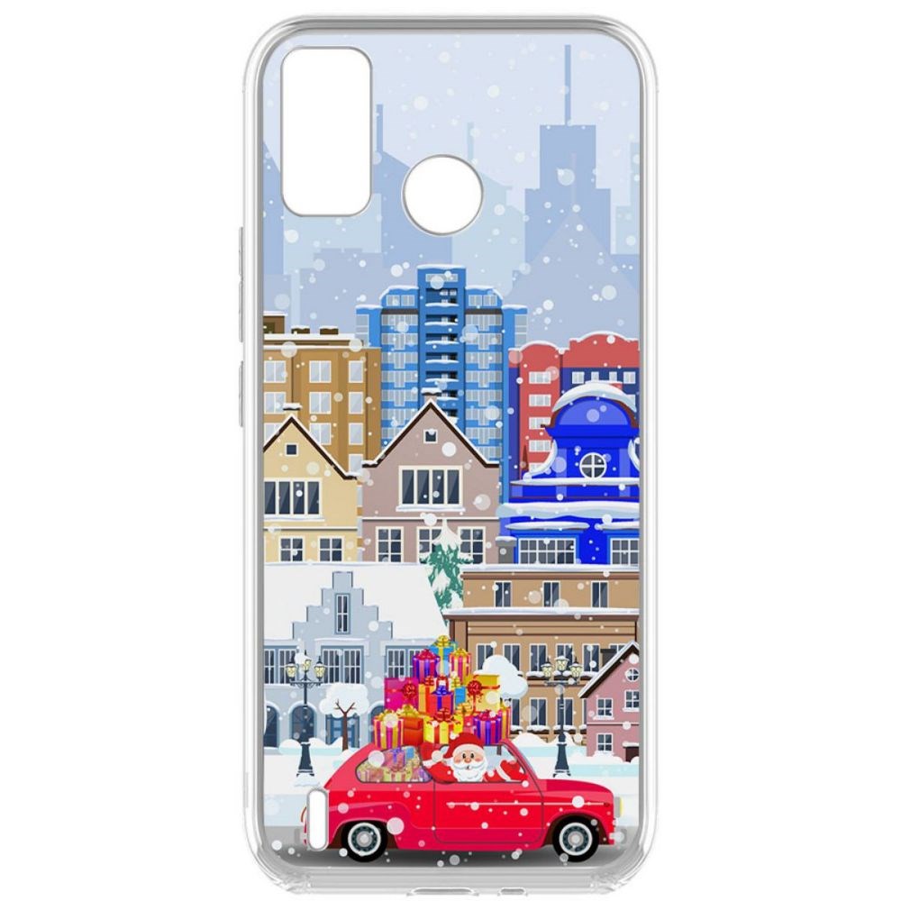 

Чехол-накладка Krutoff Clear Case Везем подарки для Tecno Spark 6 Go