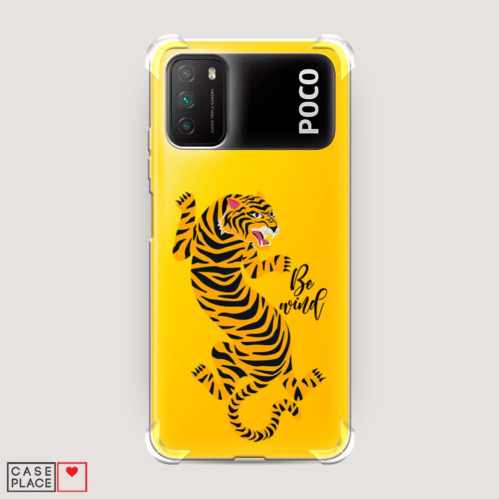 

Чехол Awog на Poco M3 "Tiger be wind", Разноцветный