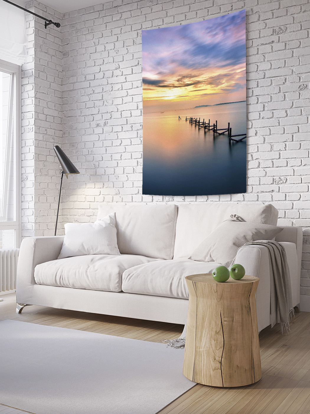 

Вертикальное фотопанно на стену JoyArty Остатки помоста на воде 150x200 см, Остатки помоста на воде