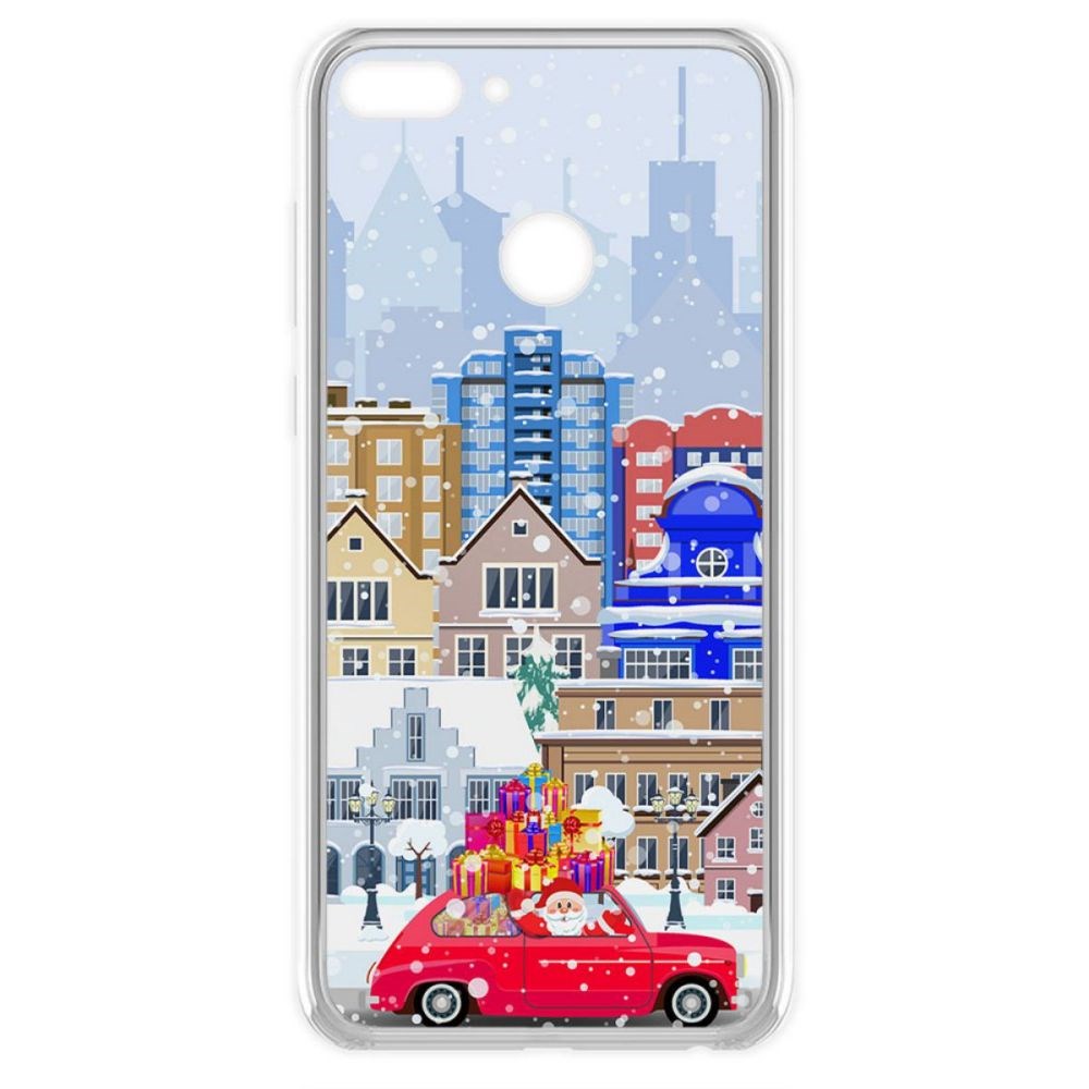 

Чехол-накладка Krutoff Clear Case Везем подарки для Huawei P Smart