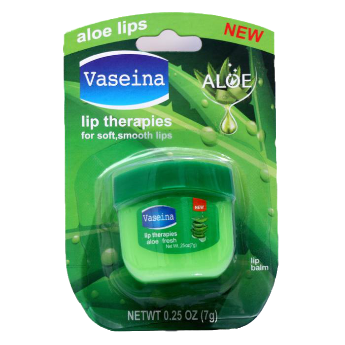 Вазелин косметический для губ с алоэ вера 7102397 вазелин косметический для губ с розой