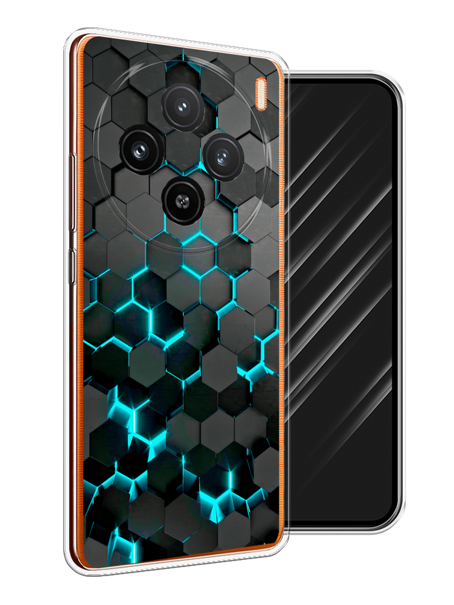 

Чехол Awog на Vivo X100 "Соты бирюзовые", Черный;бирюзовый;синий, 2611750-1