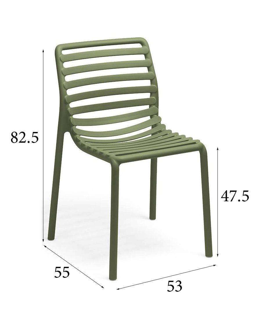 Cадовый обеденный стул Nardi Doga Bistrot 003/4025516000 агава 82х53х55 см