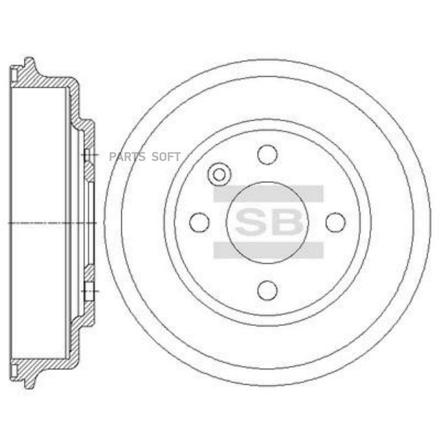 

SANGSIN BRAKE SD3048 Барабан тормозной CHEVROLET AVEO 11- 1шт