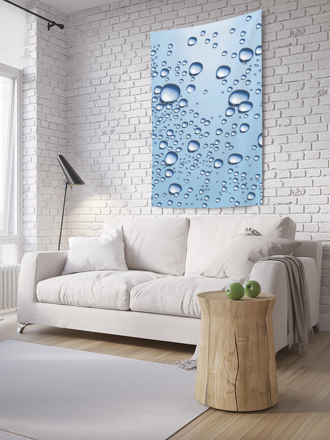 

Вертикальное фотопанно на стену JoyArty Капли на стекле 150x200 см, Капли на стекле