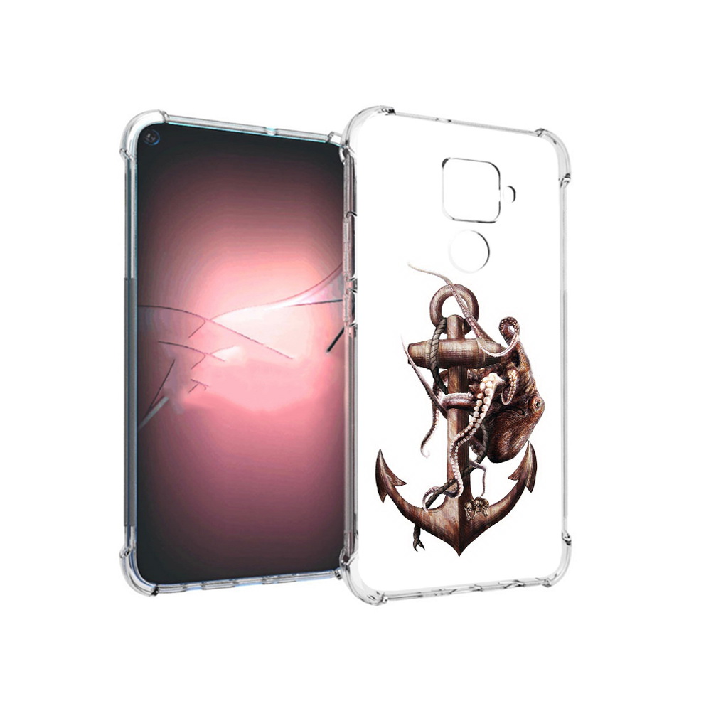 

Чехол MyPads Tocco для Huawei Nova 5i Pro ржавый якорь, Прозрачный, Tocco