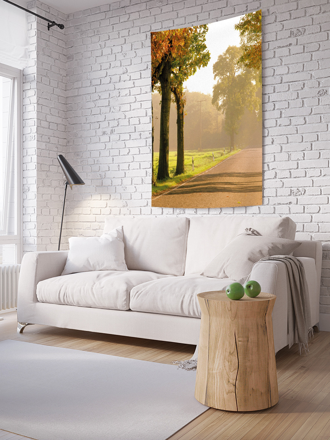 

Вертикальное фотопанно на стену JoyArty Осенняя аллея утром 150x200 см, Осенняя аллея утром
