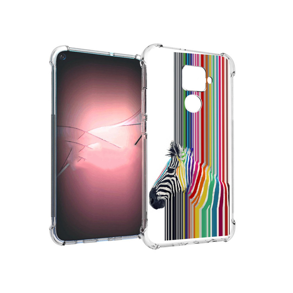 

Чехол MyPads Tocco для Huawei Nova 5i Pro радужная зебра, Прозрачный, Tocco