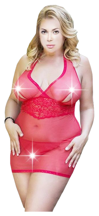 

Ночная сорочка и стринги SoftLine Collection Lucy, красный, XXL 186539, Lucy