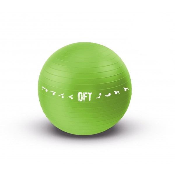 Гимнастический мяч 65 см для коммерческого использования зеленый  FT-GBPRO-65GN