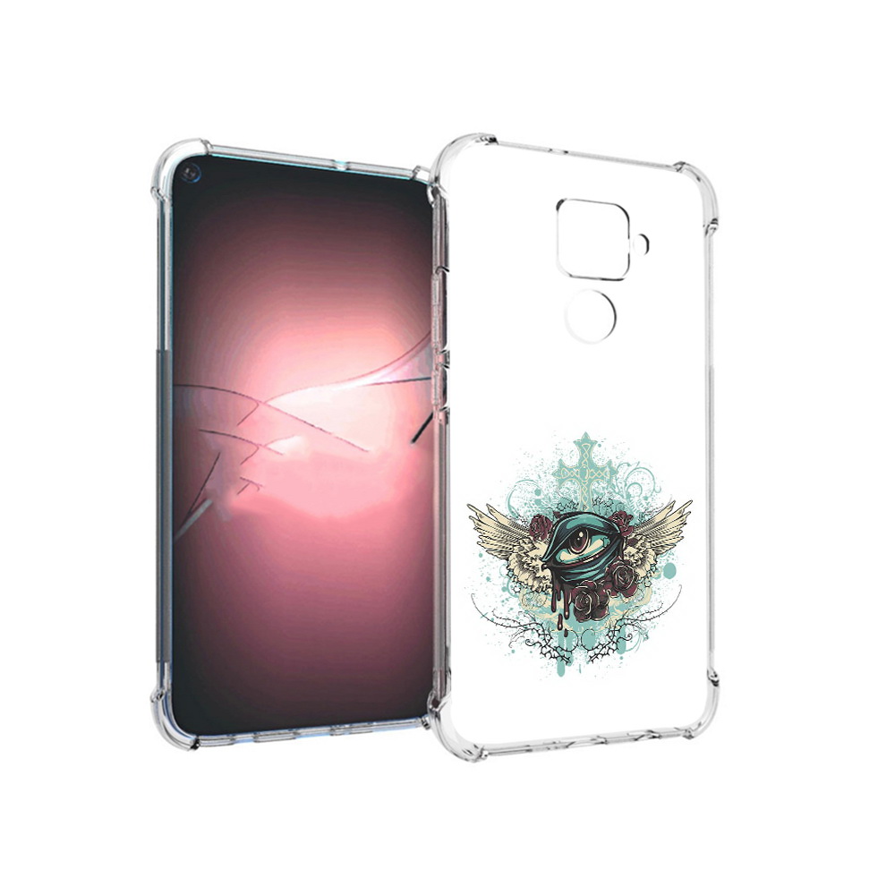 Чехол MyPads Tocco для Huawei Nova 5i Pro плачущий глаз с крыльями