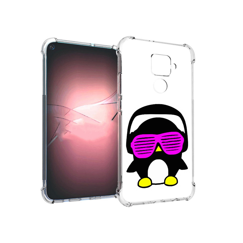 

Чехол MyPads Tocco для Huawei Nova 5i Pro пингвин, Прозрачный, Tocco