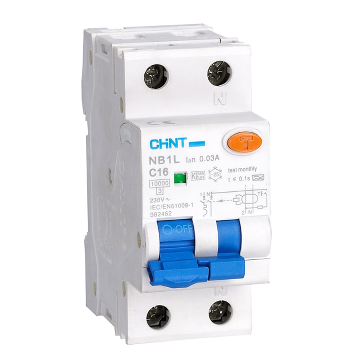 

Диф. авт. выкл. NB1L 1P+N B6 30mA тип A 6kA (36mm) (R)