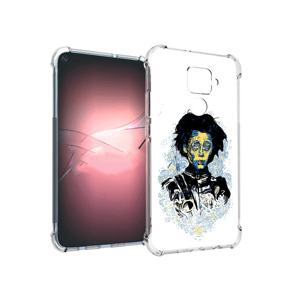 

Чехол MyPads Tocco для Huawei Nova 5i Pro парень черно-белый абстракция, Прозрачный, Tocco