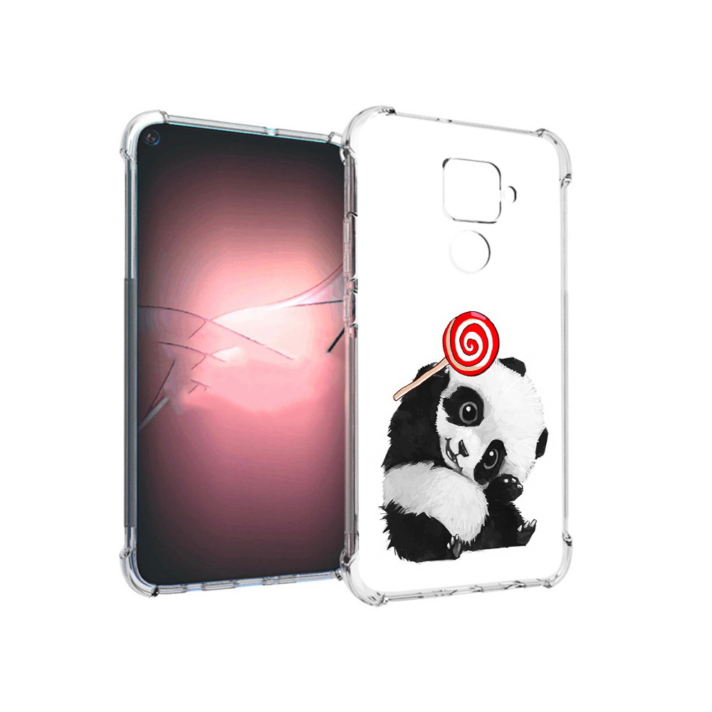 

Чехол MyPads Tocco для Huawei Nova 5i Pro панда с леденцом, Прозрачный, Tocco