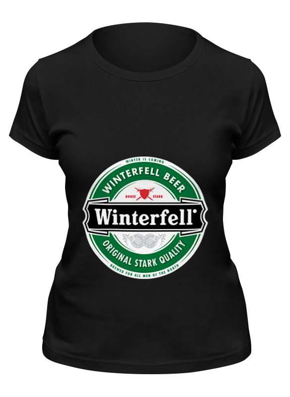 

Футболка женская Printio Winterfell черная 2XL, Winterfell