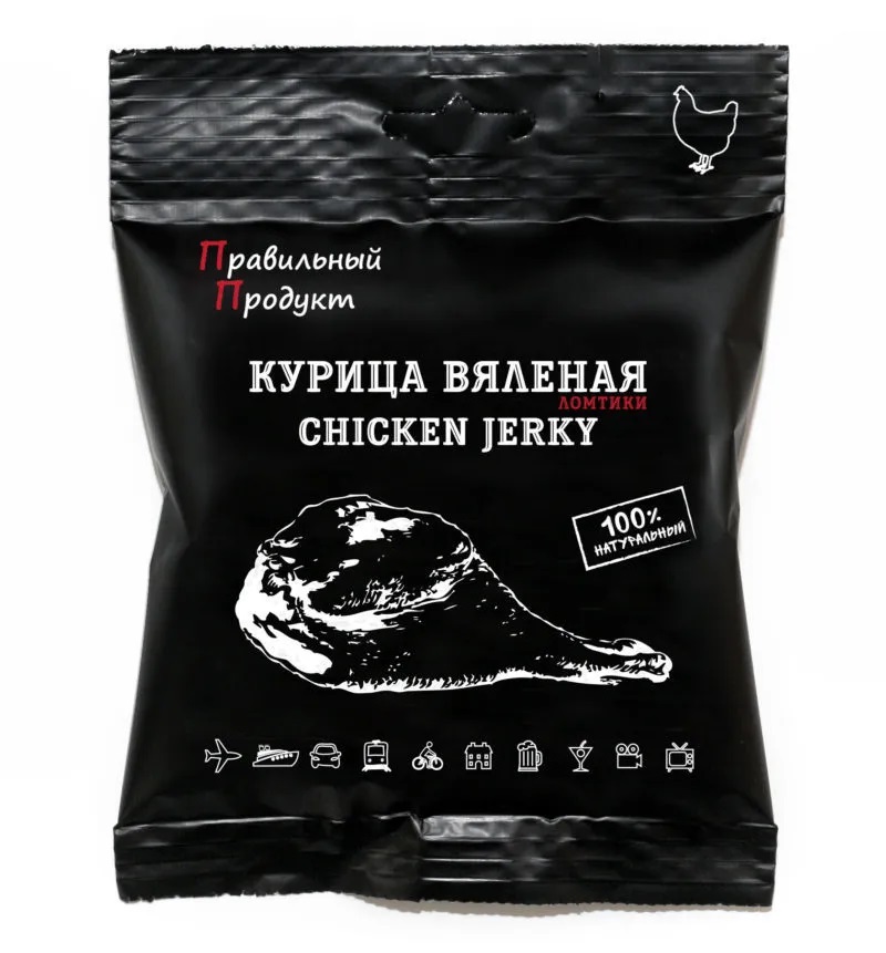 

Ломтики Правильный Продукт куриные вяленые 25 г
