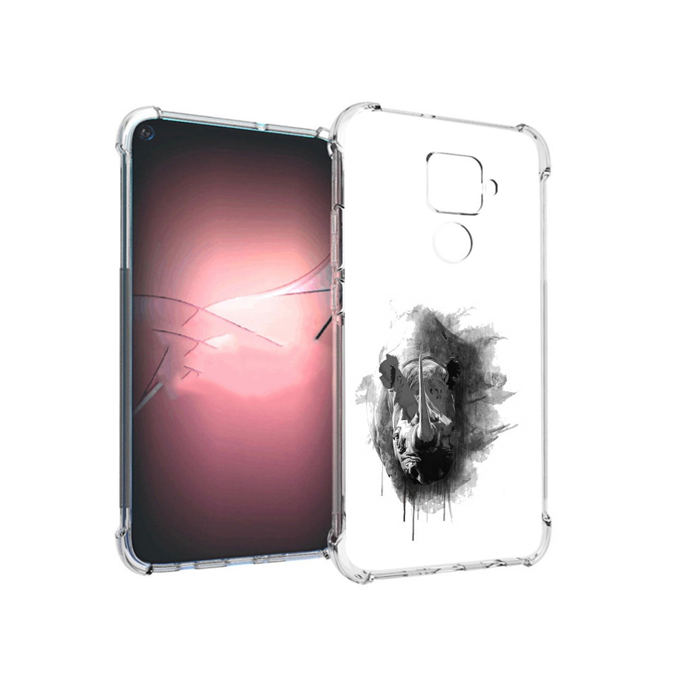 

Чехол MyPads Tocco для Huawei Nova 5i Pro носорог, Прозрачный, Tocco
