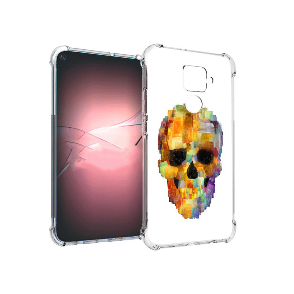 

Чехол MyPads Tocco для Huawei Nova 5i Pro нарисованный череп, Прозрачный, Tocco