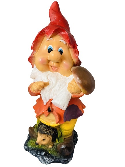 

Садовая фигурка Наш Дом Гном с ежом и грибом Н-41см 200443