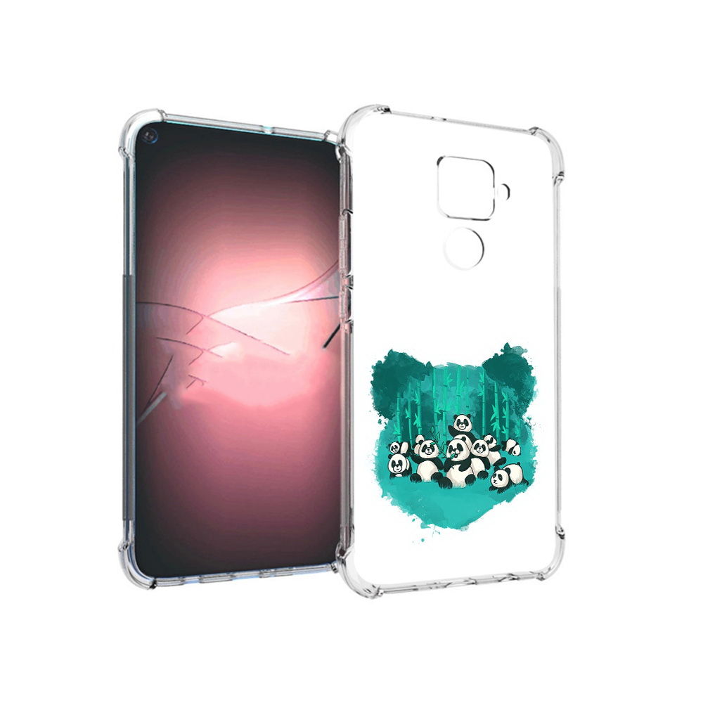 

Чехол MyPads Tocco для Huawei Nova 5i Pro нарисованные панды, Прозрачный, Tocco