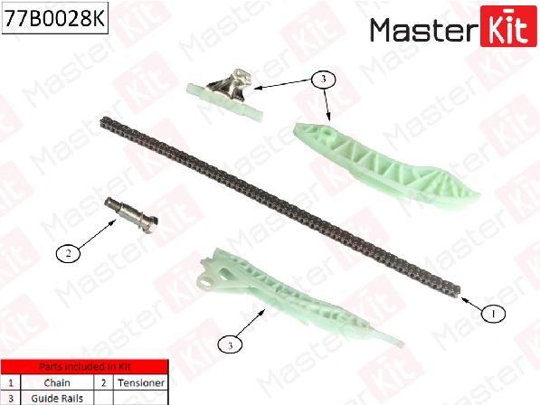 

Комплект Цепи Грм Citroen/Peugeot 1.4 Vti Ep6c - 1 6 Vt Без Звездочек 77b0028k MasterKit а