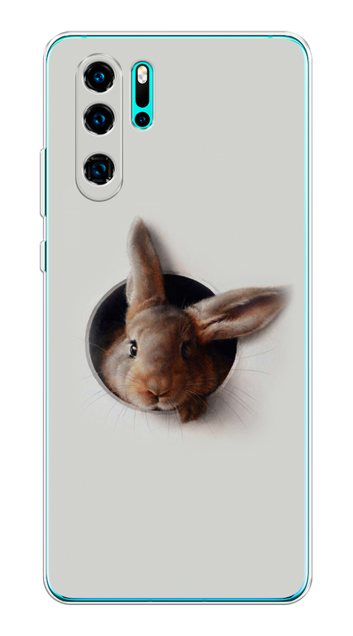 

Чехол на Huawei P30 Pro "Любопытный кролик", Серый;коричневый, 67650-1
