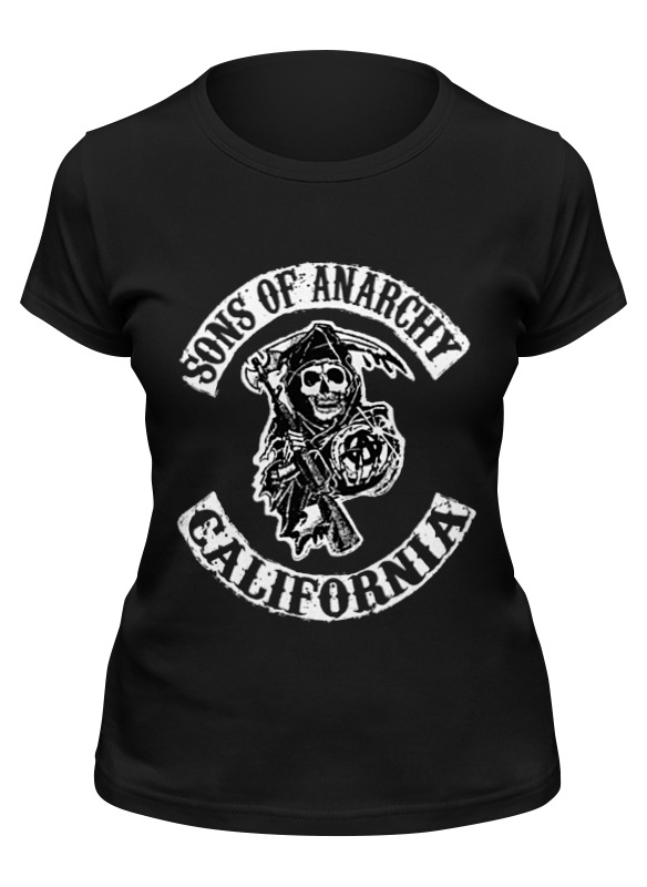 

Футболка женская Printio Sons of anarchy черная 2XL, Черный, Sons of anarchy