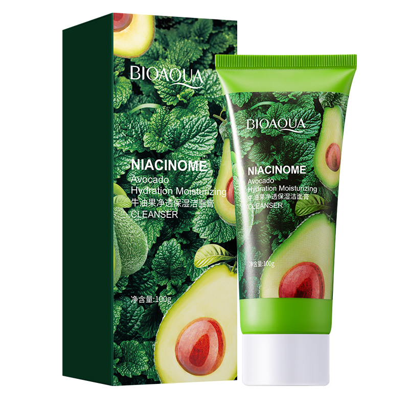 Пенка для умывания Bioaqua Niacinome Avocado Hydration Moisturizing Cleanser 100 г средство для умывания bioaqua wonder с экстрактом голубики 100 г