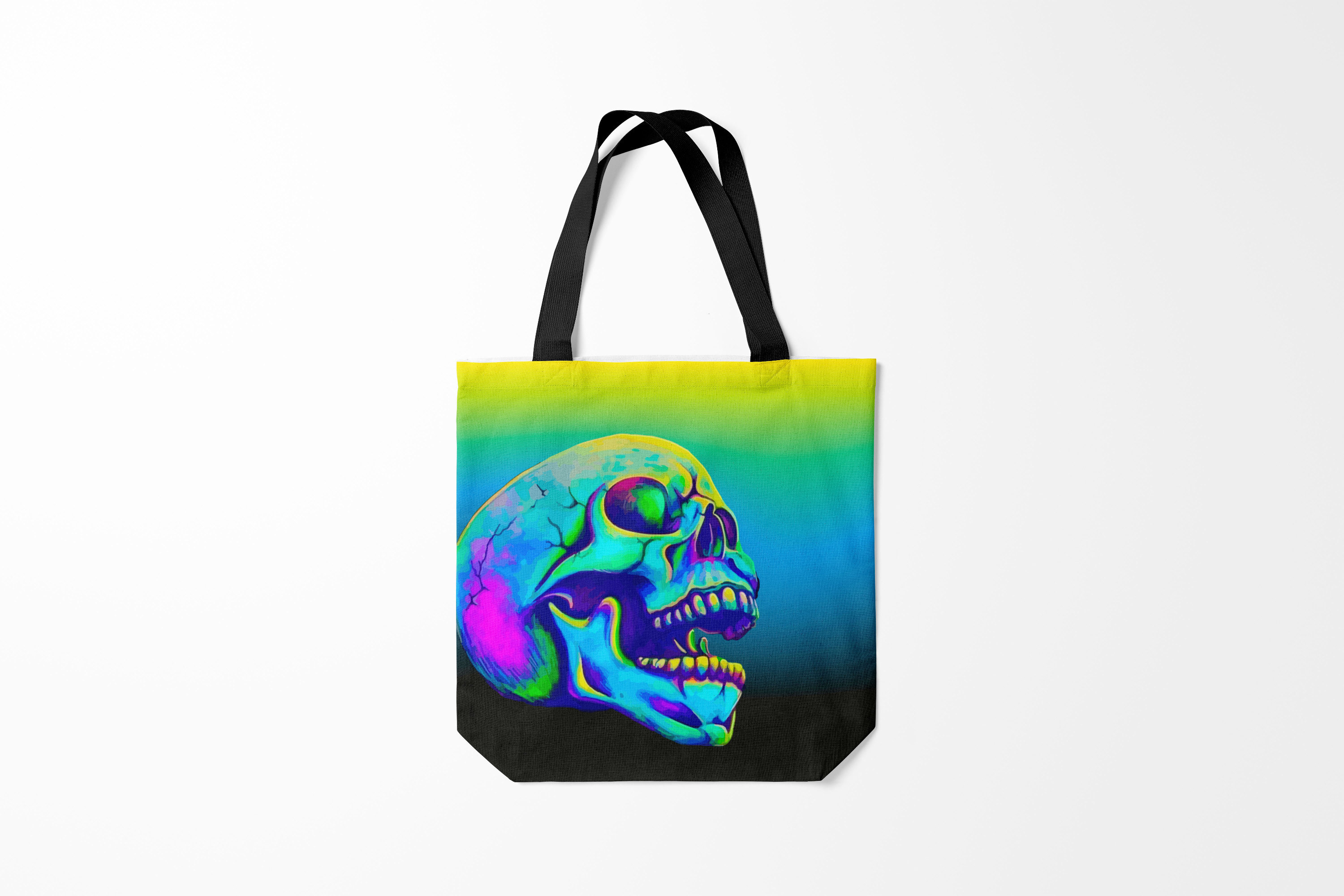 

Сумка шoппер унисекс Burnettie Разные Neon skull, разноцветный, Разные Neon skull