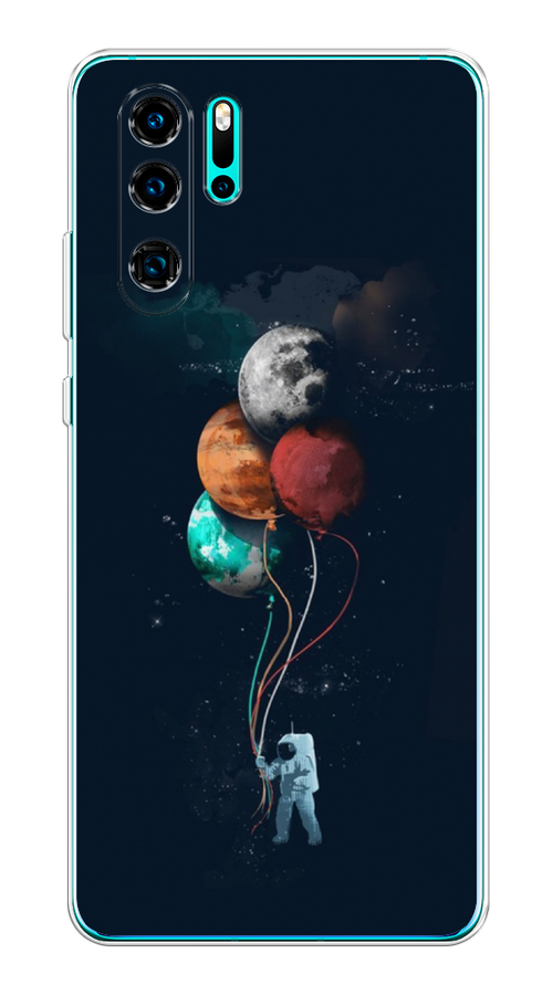 

Чехол на Huawei P30 Pro "Космонавт с шариками", Разноцветный, 67650-4
