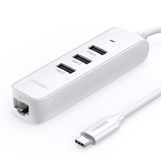 фото Хаб ugreen cm416 (50620) usb-c to 3×usb 3.0+rj45