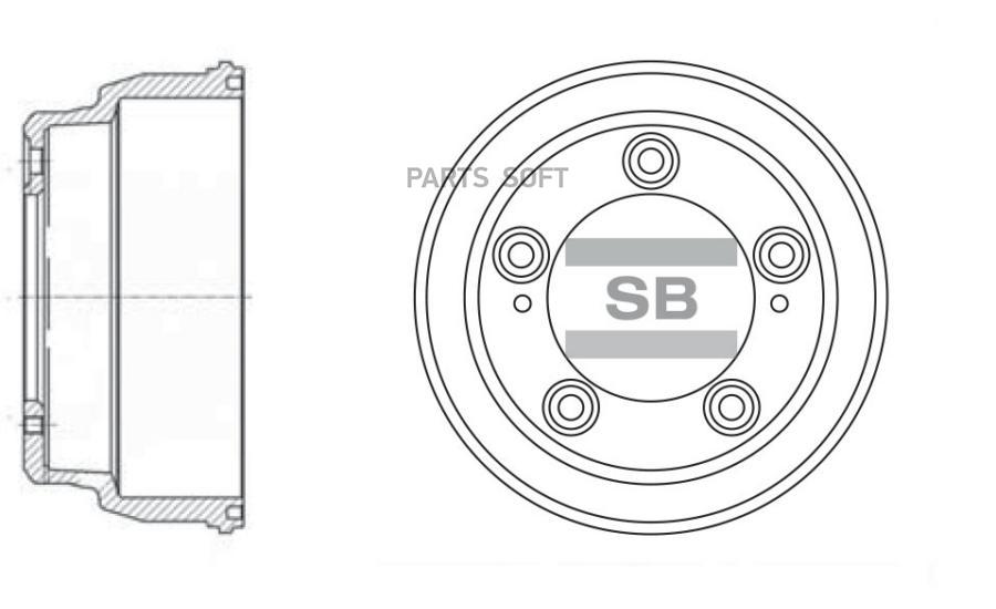 

SANGSIN BRAKE SD1035 Барабан тормозной HYUNDAI H-100/PORTER II 04- D 220мм. 1шт