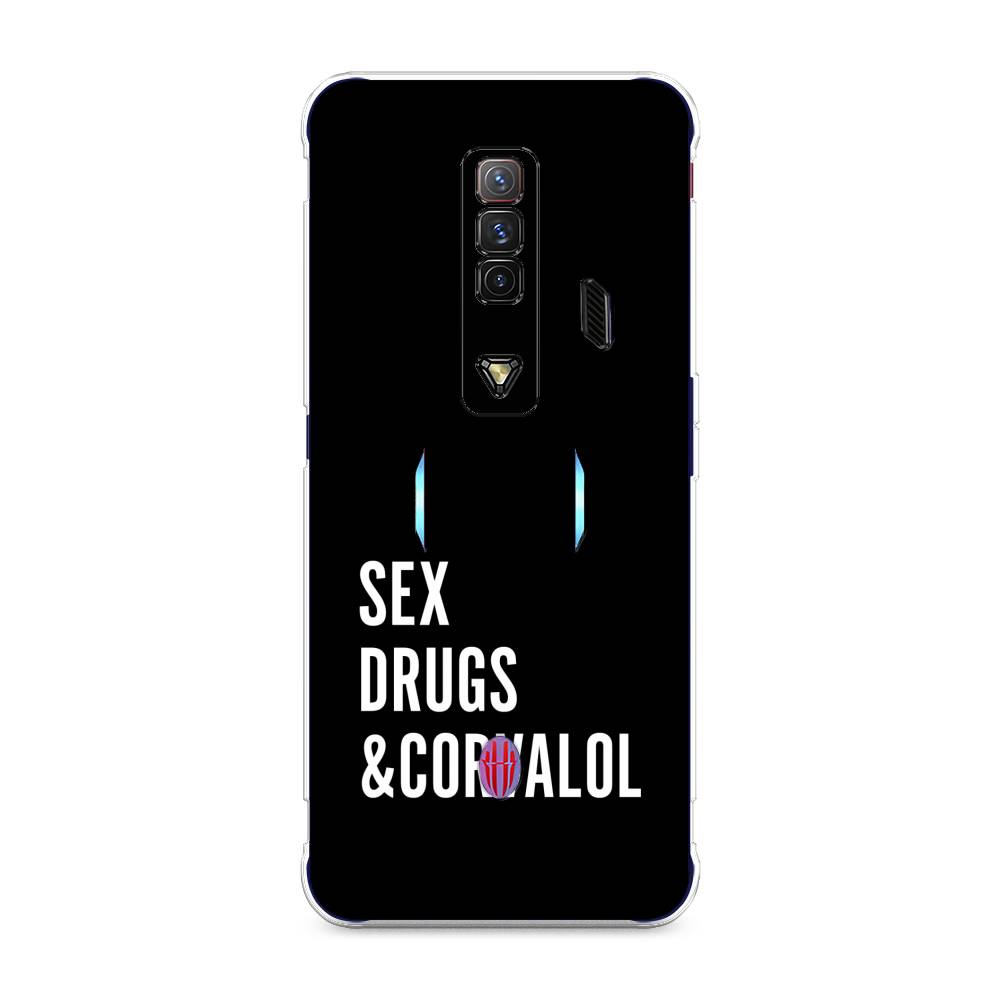 

Чехол на ZTE Nubia Red Magic 7 "Corvalol", Черный;серый;белый, 135950-6