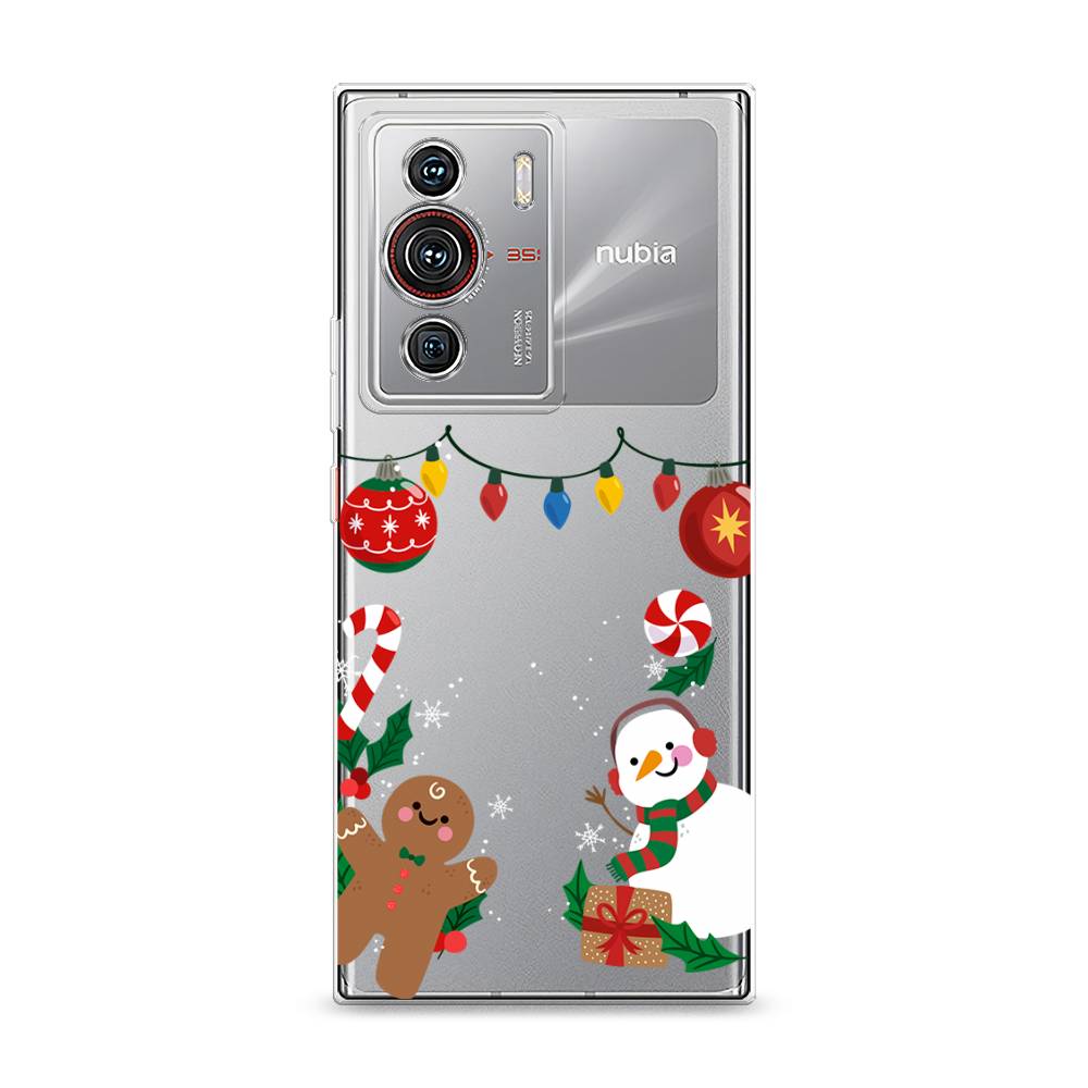 

Чехол на ZTE Nubia Z40 Pro "Новогоднее настроение", Коричневый;красный;зеленый, 135850-5