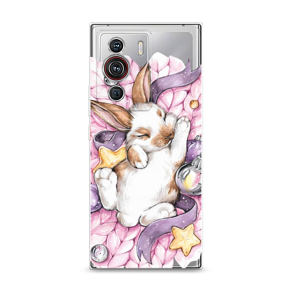 

Чехол на ZTE Nubia Z40 Pro "Кролик спит", Розовый;белый, 135850-5