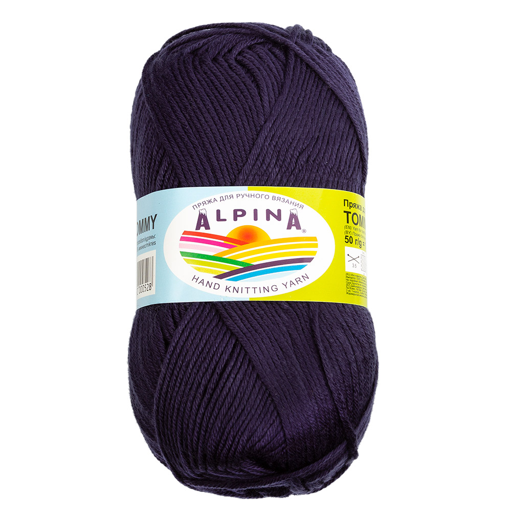 

Пряжа Alpina Tommy 10 шт. по 50 г 100% микнес 130 м №024 т.синий, "TOMMY"