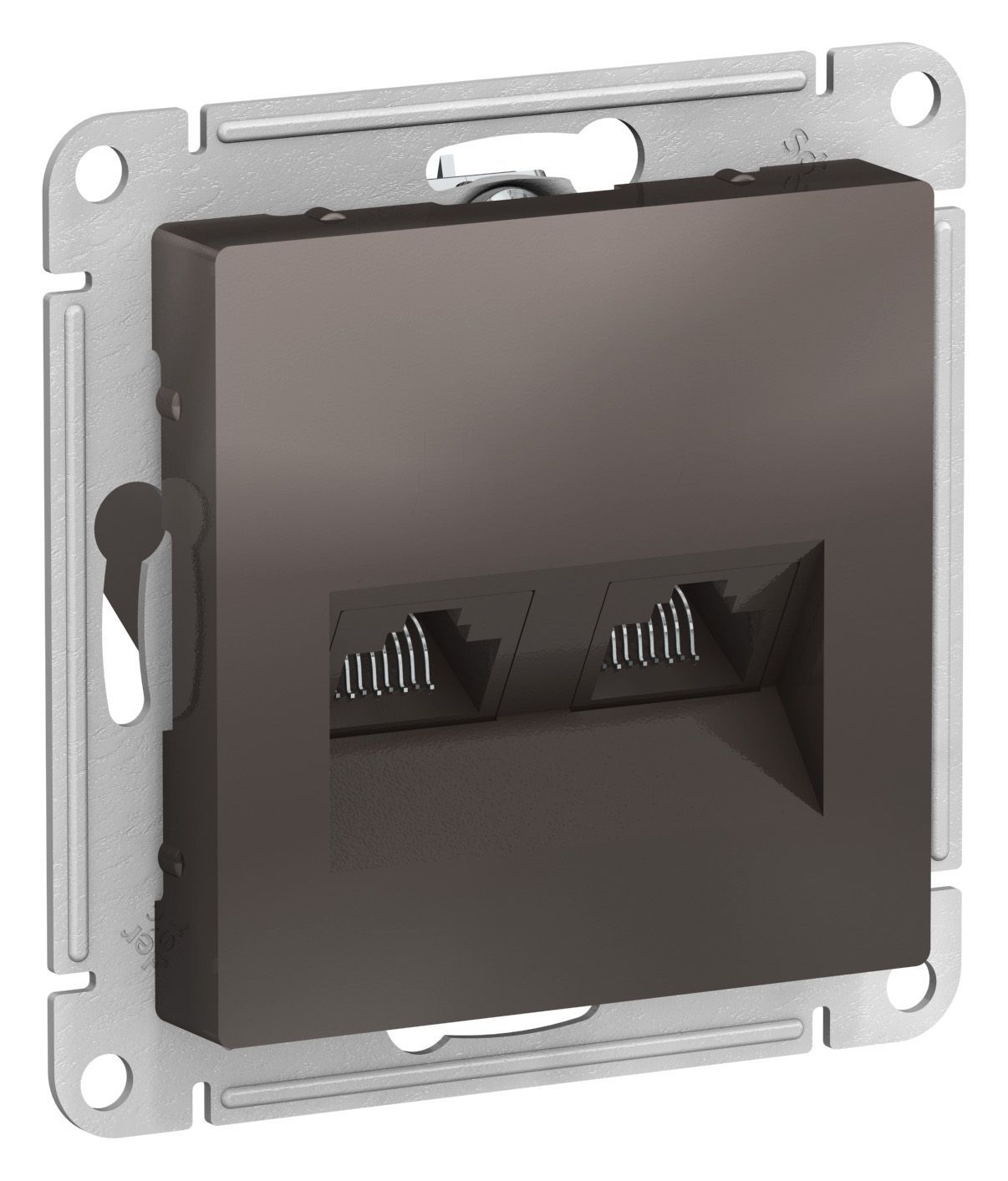 

SE AtlasDesign Мокко Розетка двойная компьютерная RJ45+RJ45, кат.5E, механизм ATN000685, Коричневый, AtlasDesign1_Скрытый_1